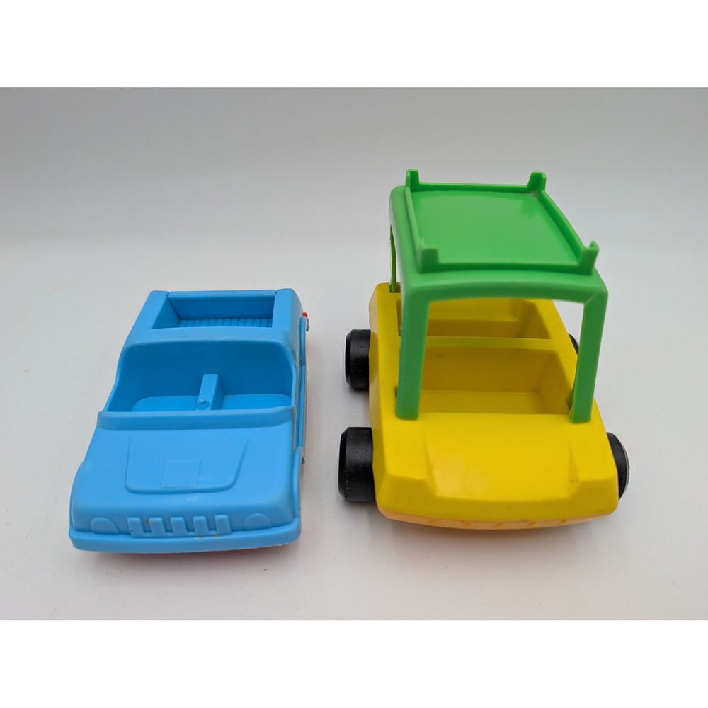 Playskool Toy Vehicle Lot Blue Yellow Green 385 Vintage Camper Truck Peg